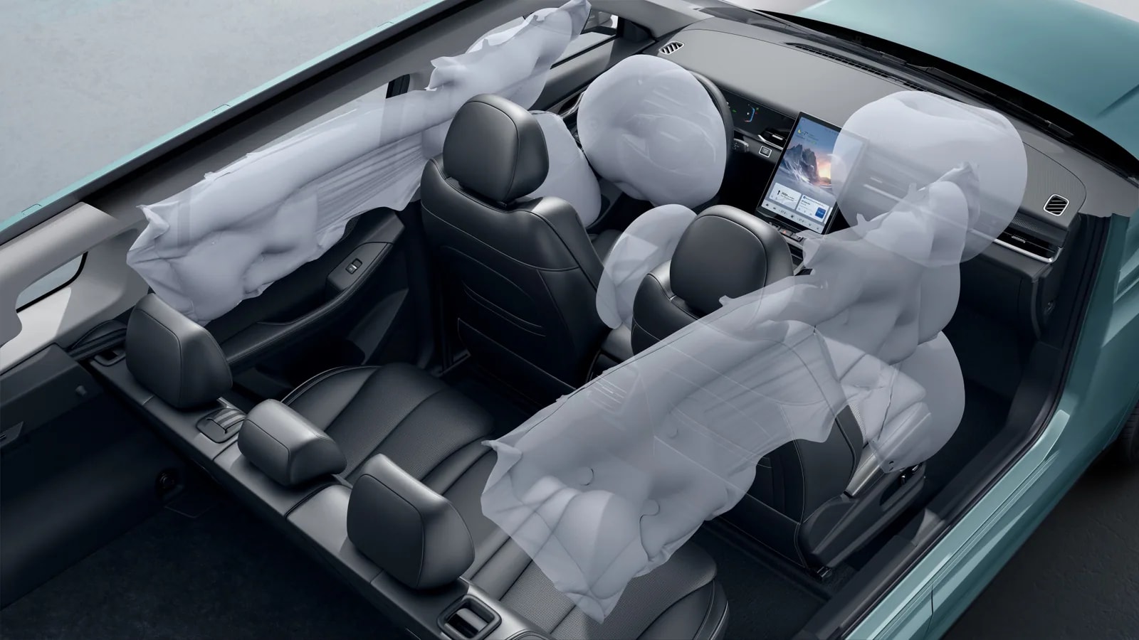 JAECOO 5 airbag protection illustration