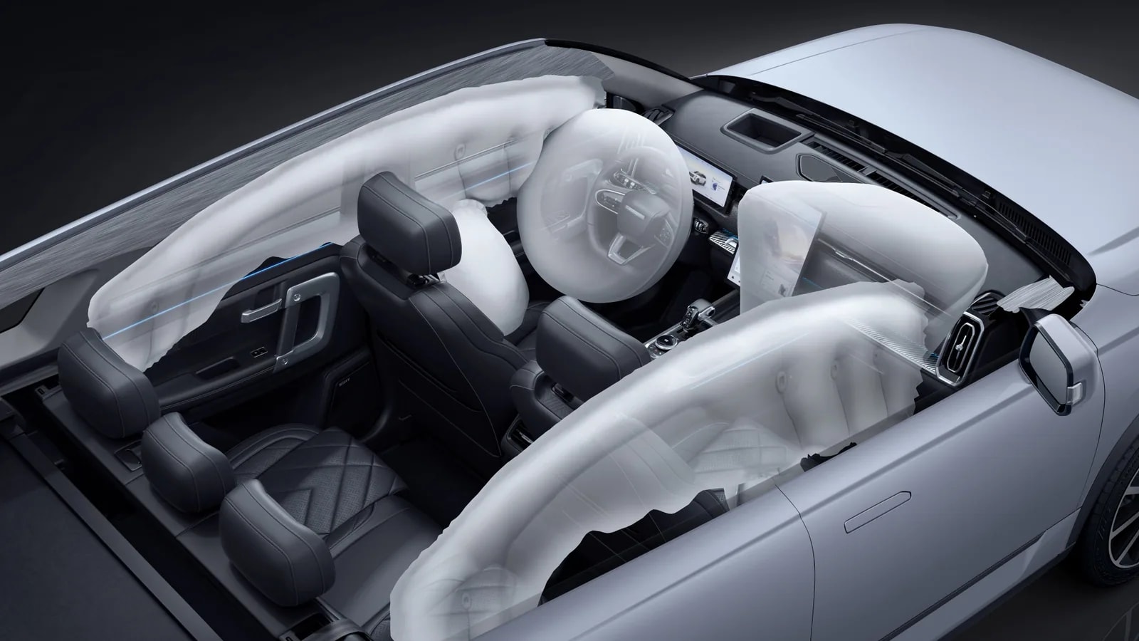 JAECOO 7 airbag protection illustration